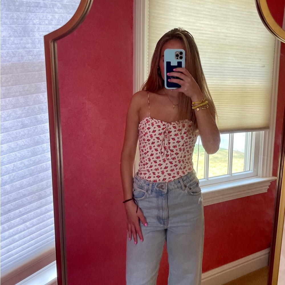 Zara floral bustier